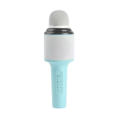 Mini Kids Karaoke Microphone Led Light Cordless Children Cartoon Karaoke Mic Speaker for Home Party Mini Loud Speakers