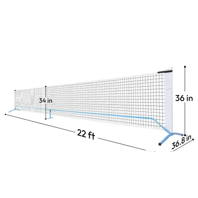 Portable Pickleball Net 22ft Regulation Size Net with Carrying Bag