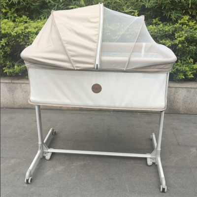 Wholesale Newborn Bedside Crib Potable Baby Bedside Sleeper Baby Cot Bed Crib with Canopy and Mosquito Net