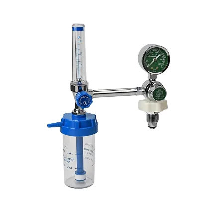BS341-3 O2 Pressure Reducer Oxygen Gauge Flow Meter Botton Entry 0-15L/min