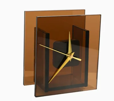 Clear Custom Shape MDF Electrical Wall Clock with for Design for Office