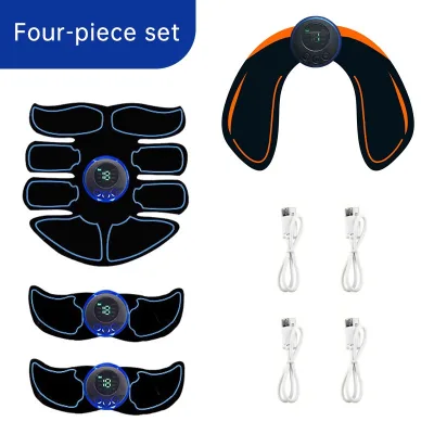 Rechargeable 19 Levels 8 Modes Smart Fitness Mobile Electric EMS Body Massager 8 Packs Abdominal Toning ABS Stimulator Trainer