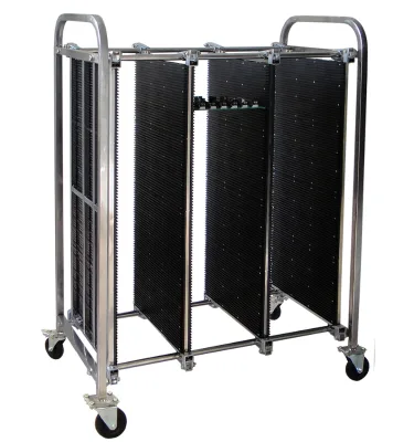 ESD PCB Storage Cart Antistatic PCB Trolley with Wheels SMT PCB Handle Turnover Trolley Cart