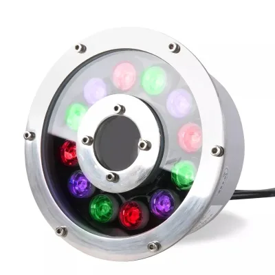 IP68 Submersible Led Fountain Ring Light Outdoor 6W 9W 12W RGBW Colorful Fish Pond Lights Stainless Steel Pool Pump Spotlight