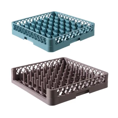Sunmax 25 Compartment Storage Wine Glass Rack and Standard Plastic Extender Glass Rack Dishwasher for Hotel Kitchen