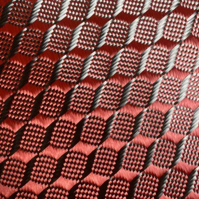 Heat Resistant Structural Reinforcement Material for Medical Equipment Musical Instruments 3D Solid Cube Red Carbon Fiber Fabric