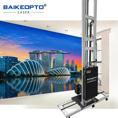 High Speed BK-UP1600TX Metal Cabinet Inkjet Printer XY Guide Rail 200cm Height USB 2.0 UV Ink for Container Decoration