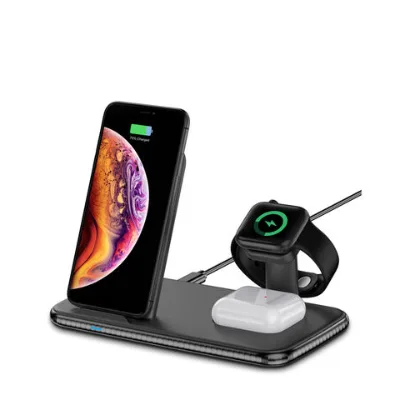 4 IN 1 15W Wireless Charger Desktop Fast Charging Wireless Charger Station