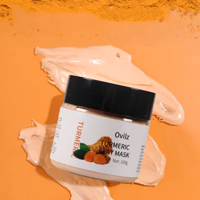PrivateLabel Clay Face Mask Care Ginger Turmeric Clay Mask Niacinamide Hyaluronic Acid Skin Care Ginger Turmeric Clay Mask