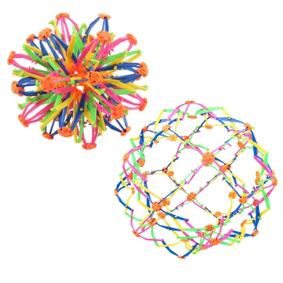 Factory Wholesale Custom Free Sample Children's Outdoor Sports Expandable Ball Interactive Toys Folded Plastic Toys