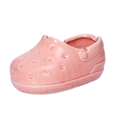 Factory Price Shoe Shape Clay Ashtray Portable Cute Design Cigar Smoking Ashtray Ceramic