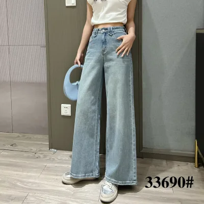 Autumn Winter Y2K Casual Party Style American Retro High Waist Straight Jeans Women Nostalgic 3D Loose Wide Leg Denim Pants