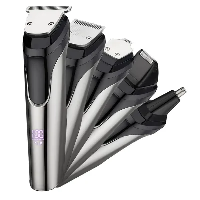 LiLiPRO 5 in 1 Waterproof Design ultra Quiet Body Washing LCD Digital Display Hair Grooming Trimmer Kit