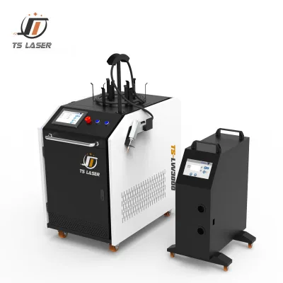 High Efficiency Water Cooled 5 in 1 Handheld Fiber Laser Welder 1500W Weld Cut Clean for Stainless Carbon Steel Aluminum Metal