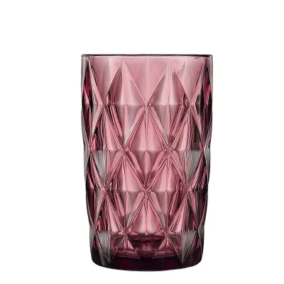 Classic Retro Colored Straight Drinking Glass Cup Water Glass Cups with 400ml Capacity