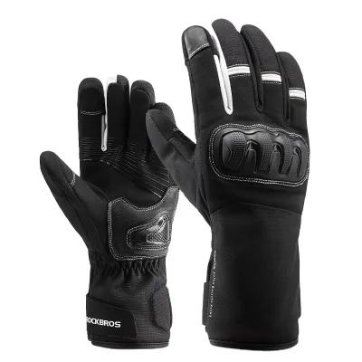 ROCKBROS Full Leather Motorbike Gloves Waterproof Knuckle Protection Classic Hardshell Motorcycle Gloves