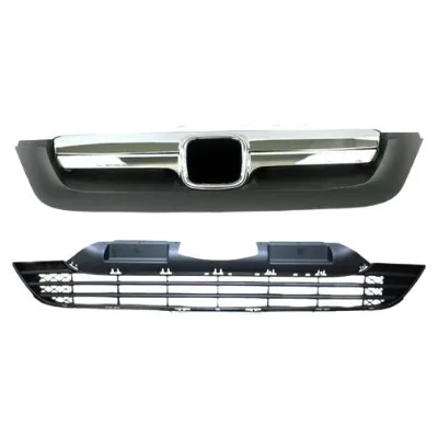 Chrome Black Grille Kit for Honda CRV CR-V 2007 2008 2009