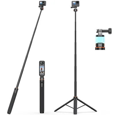 Vrig Ac-04s 1.6-meter extendable tripod with sport camera quick release system
