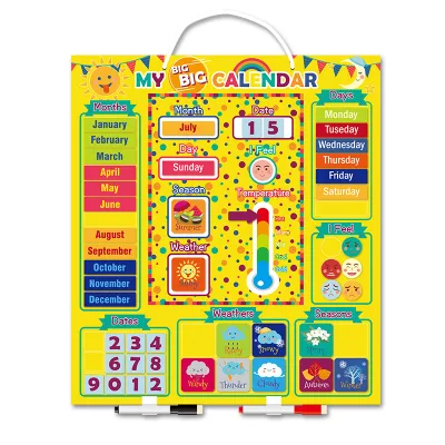 Custom Made Whiteboard Fridge Magnet Puzzle DIY Hanging Magnetic Calendar for Weather First My Magnetic Calendar for Kids Paper