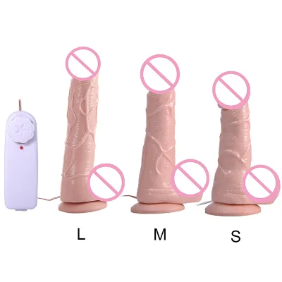 Remote Controlled Thrusting Dildo Vibrating Pen Dildo for Women