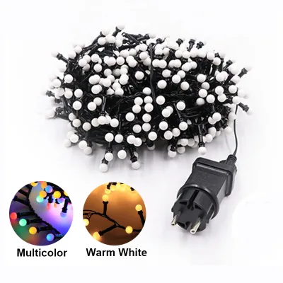 LED String Lights 16.5ft 32ft US Plug 8 Modes Globe Fairy Christmas Garland Wedding Decorative Lighting