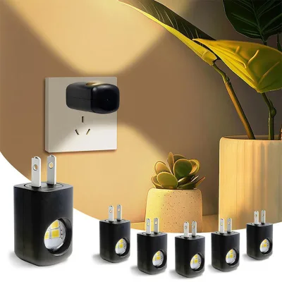 Portable Modern Design LED Night Light Wall Plug Socket Light Modern Ambient Lighting