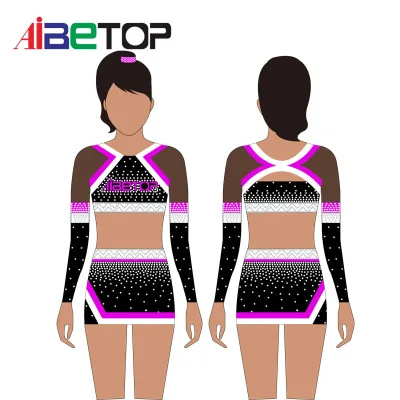 Sparking Sequin Cheerleading Uniforms Custom Cheerleading Uniforms
