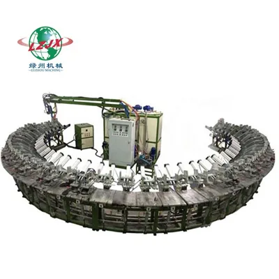 High Quality 24 Station Conveyor Pu Shoe Sole Foam Banana Machine Robotic Injection Footwear Making Machines