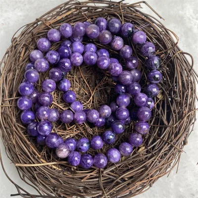 natural gemstone crystal healing stones folk crafts crystal quartz bracelets charoite bead bracelets for gifts