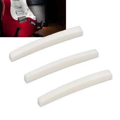 3PCS Electric Guitar Nut 6 Strings Electric Guitar Arc Preslotted Bone Replacement
