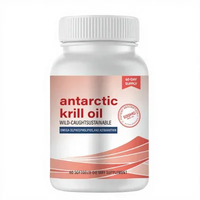 Wholesale OEM New Design Antarctic Krill Oil Softgels 60 Count with Omega 3 EPA DHA Blend Dietary Supplement
