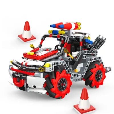 Hot Sale Block Tech Mechanical Mini Car Programmed Block DIY Toy Wheel Battle Car Hot Sell Budilding