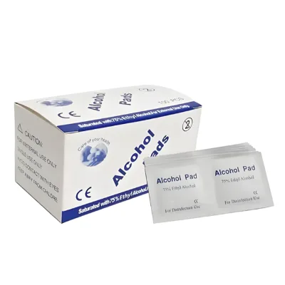 Disposable Alcohol Wipes, 75% Alcohol, Individually Packaged for Cleaning and Disinfection. Alcohols Wet Wipes
