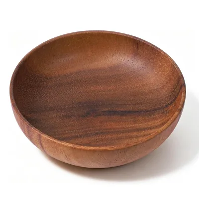 Acacia Decorative Round Bowl, Entryway Tabletop Key Organizer, Small Wooden Bowl for Keys, Wallet, Candy & Cookies Storage
