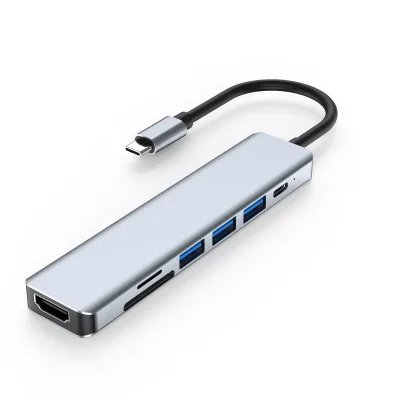 2026 Wholesale Usb Hub Mini Docking Station Hub 7 in 1 3.0 Adapter