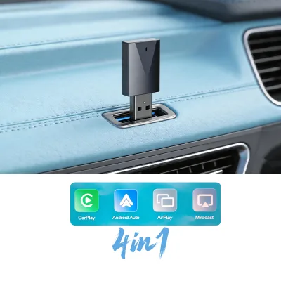 OEM High Quality Wireless Carplay Adapter 4 in 1 Airplay /Mircast USB Type-C Two Port With 1 Year Warranty