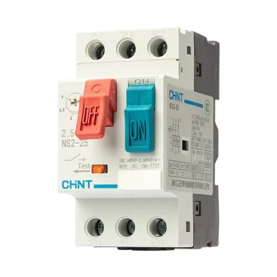 HOT SALE CHINT AC Motor Starter NS2-25 Push Button Control 0.1-25A Rail Mounted Starter