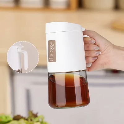 Glass Oil Dispenser 18oz / 550ml Sauce & Condiment Dispensing Cruet Easy Pouring Olive Oil & Vinegar Dispenser Bottle