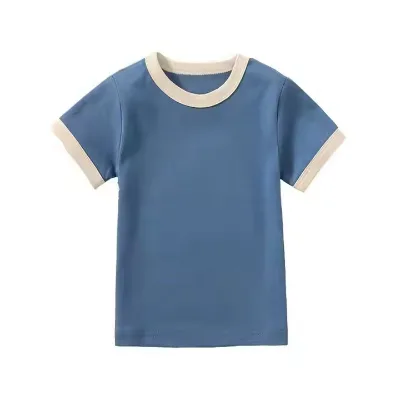 Drop Shoulder Short Sleeve T-shirt O-neck Pure Cotton Regular Fit T-shirt Blank Unisex Simple Soft T-shirt