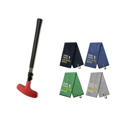 Manufacturers' Creative Custom Promotion Combination Golf Cleaning Towel and Club Combination