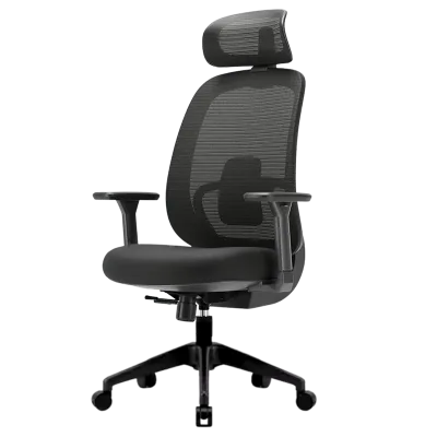 Executive Mesh Chair High-end Adjustable Armrest Durable Metal Base Ergonomic Reclining High Back Breathable Heavy Duty Adults