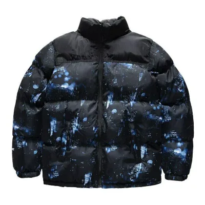 High Quality Promotional Nylon Made Puffer Padded Jacket Mens Bubble Coats With Custom Allover Design