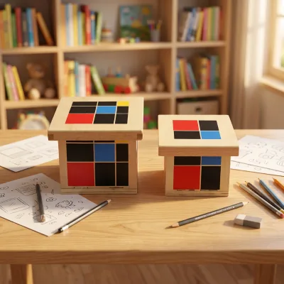 Wooden Colorful Blocks Puzzle for 2-4 Year Olds