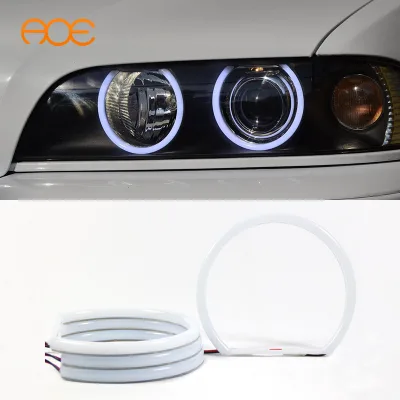 Milky White CCFL Cotton Angel Eyes Halos Rings Soft Smooth Lighting Effect Daytime Running Light for E36 E38 E39 E46 7000K