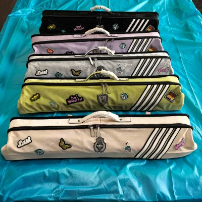 Unicues High Quality 7 Holes Pool Cue Bag PU Leather 1/2 Rod Box 115cm Colorful Custom Logo