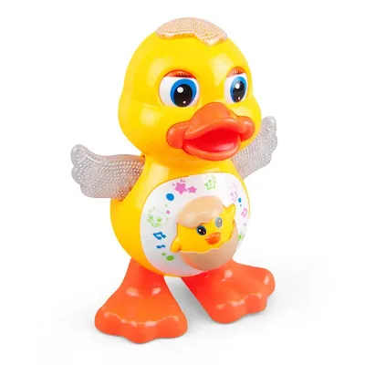 Hot Sell Very Interesting Children's Toys Dancing Duck Toys with Lights and Music Can Shake the Body Electric Walking Toys