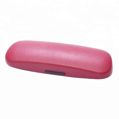 Blue Feather Slim Eyeglass Case with Spring Hinge for Eyewear Protection Hard Plastic Clamshell Spectacle Case
