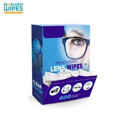 Biokleen 60 Count Custom Logo Lens Wipes Disposable Lens Wipes Anti Fog Phone Camera Lens Cleaning Wipes