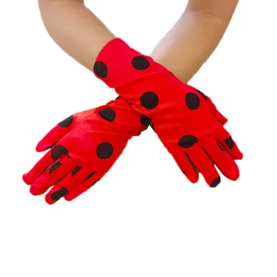 Baige Wholesale Fancy Kids Dotted Gloves Girls Dress up Gloves Children's Halloween Party Accessories