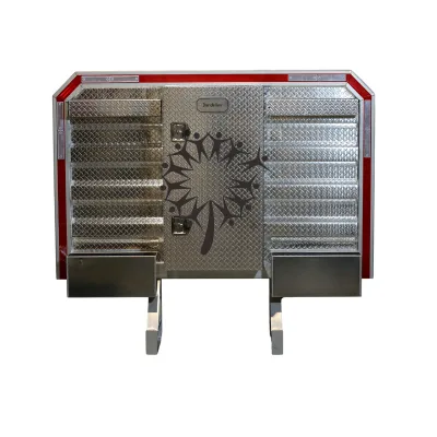 Dandelion Aluminum Cab Guard Rack Flatbed Headache Rack Single Door for Semi Truck
